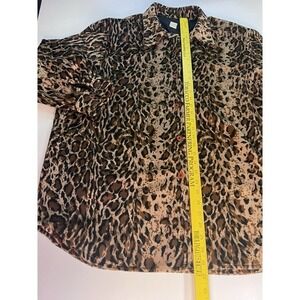 Dennis Basso Leopard Print Leather Jacket